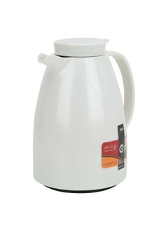 Al Saif Gallery Lima thermos, 1 liter, compressor, thermal glass inner container, plastic outer shell - pearl