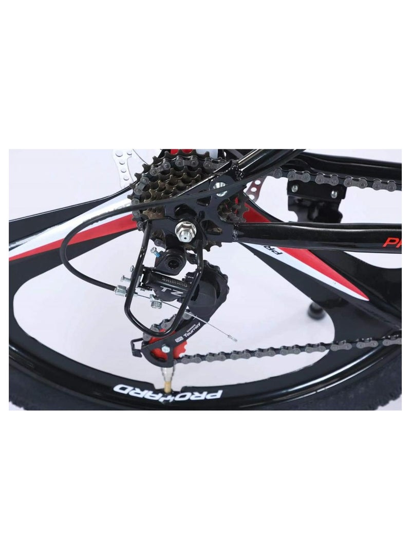 Pro Yard Fixable Steel Bicycle Aluminum Hybrid Sports Bike RED Color - Image 2