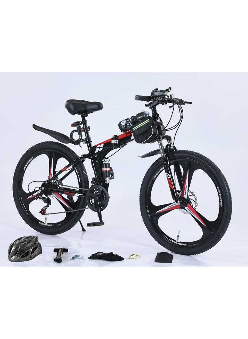 Pro Yard Fixable Steel Bicycle Aluminum Hybrid Sports Bike RED Color - Image 3