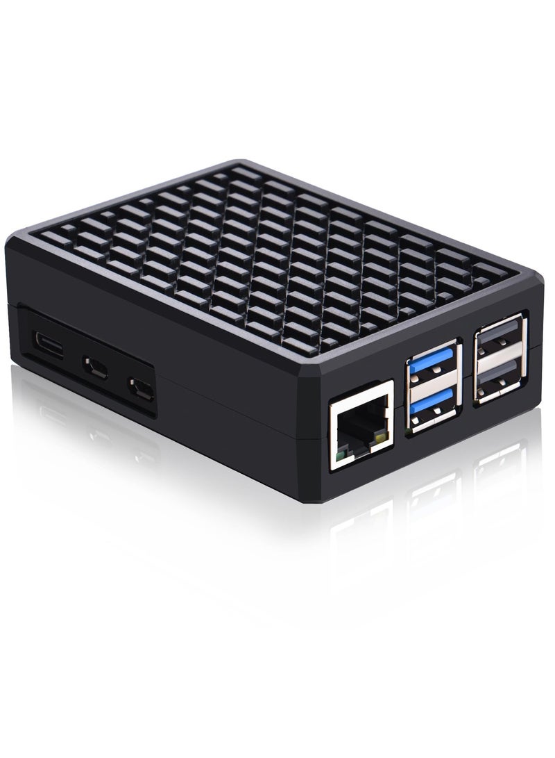 إكسفور Raspberry Pi 5 Armor Case with Passive Cooling, Aluminum Metal Case with Heat-Conducting Sticker Heatsink Cooler for Raspberry Pi 5 4GB/8GB - Image 1