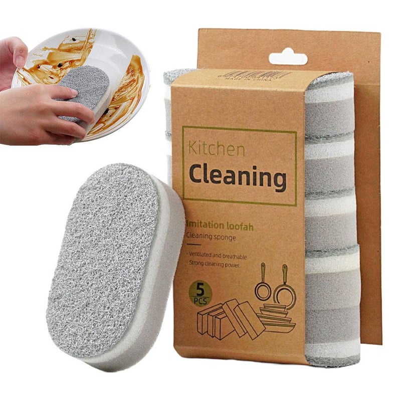 Diamond-grit sponge, magic eraser, kitchen cleaner, thickened double-sided dishwashing sponge, rust remover, pot bottom cleaner, black grime remover. - Image 3