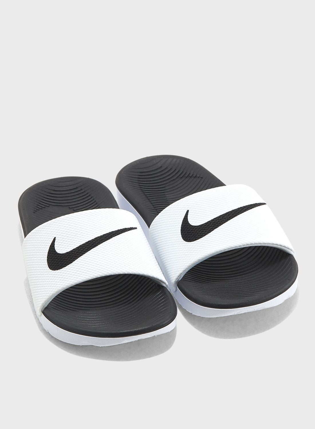 nike men's kawa slides white