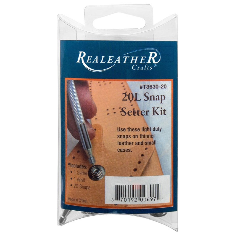 Realeather Crafts Snap Setter Kit, 20-Litter, Nickel (T3630-20) - Image 4