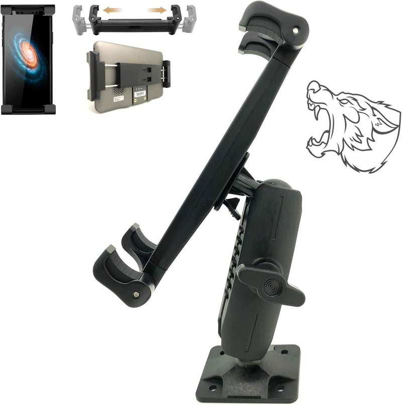 LycoGear Heavy Duty Smartphone Tablet GPS AMPS Drill Base Dash Mount for iPad Pro, Galaxy Tab & More - Image 2