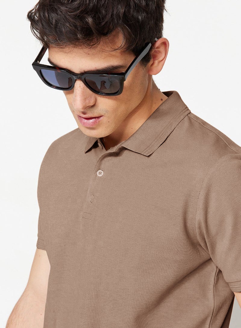 trendyol Mink Slim/Slim Fit Polo Neck Short Sleeve 100% Cotton Polo Neck T-Shirt Tmnss20Po0009 - Image 2