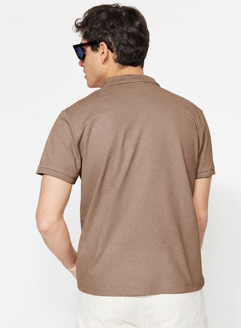 trendyol Mink Slim/Slim Fit Polo Neck Short Sleeve 100% Cotton Polo Neck T-Shirt Tmnss20Po0009 - Image 5