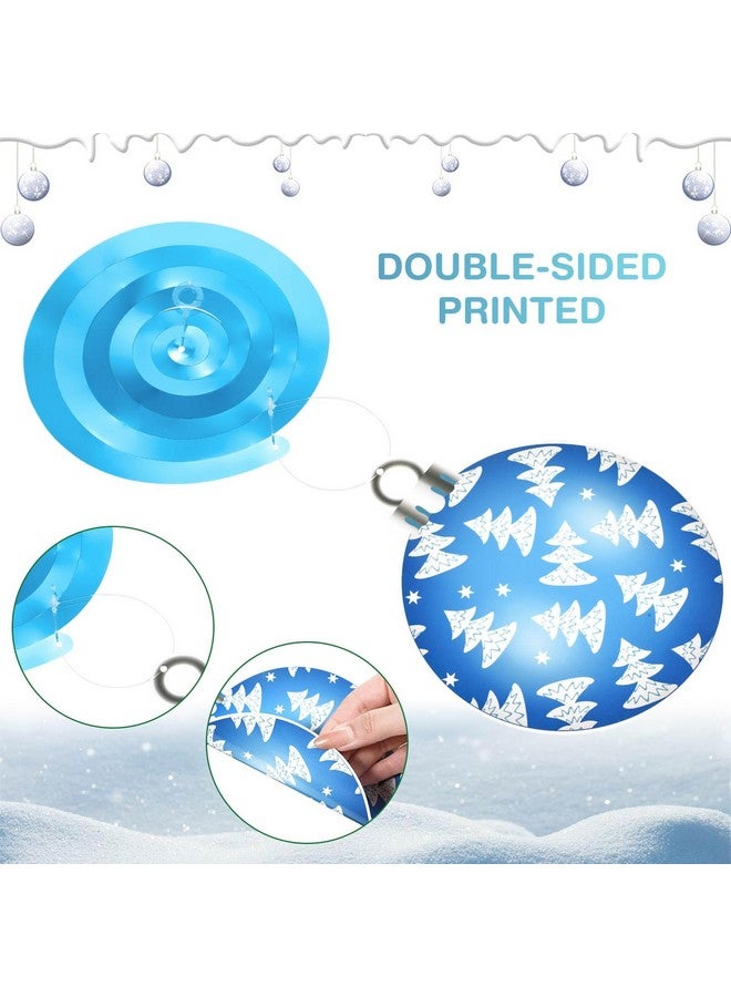 Harrycle 54 Pcs Winter Hanging Decorations Set Winter Hanging Foil Swirls Decor Wonderland Snowflake Ball Ornament Ceiling Hanging Decorations for Winter Holiday Baby Shower Christmas Party Supplies - Image 4