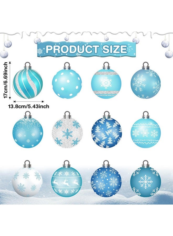 Harrycle 54 Pcs Winter Hanging Decorations Set Winter Hanging Foil Swirls Decor Wonderland Snowflake Ball Ornament Ceiling Hanging Decorations for Winter Holiday Baby Shower Christmas Party Supplies - Image 2