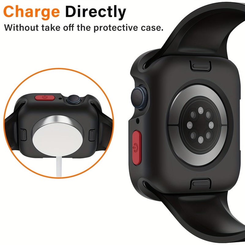 Shockproof TPU Case For 42mm Apple Watch Black Navy Starlight 3 Pack Cover - Image 5
