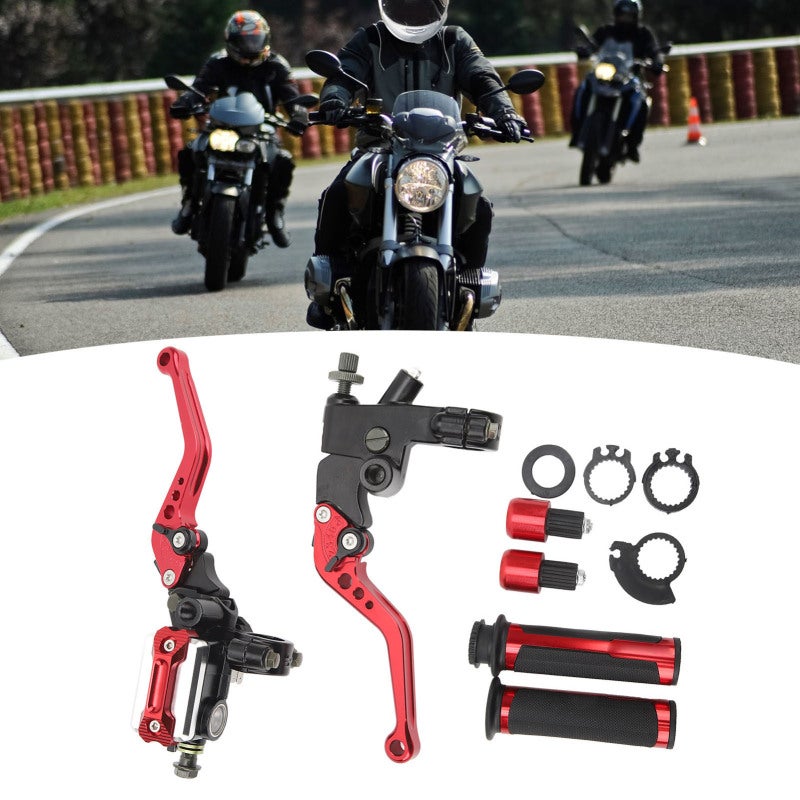 Motorcycle Brake Lever 22mm Handlebar Golden Adjustable Brake Lever - 6-Gear Distance Aluminium Scooter Brake Lever for Most Motorcycles - Image 2