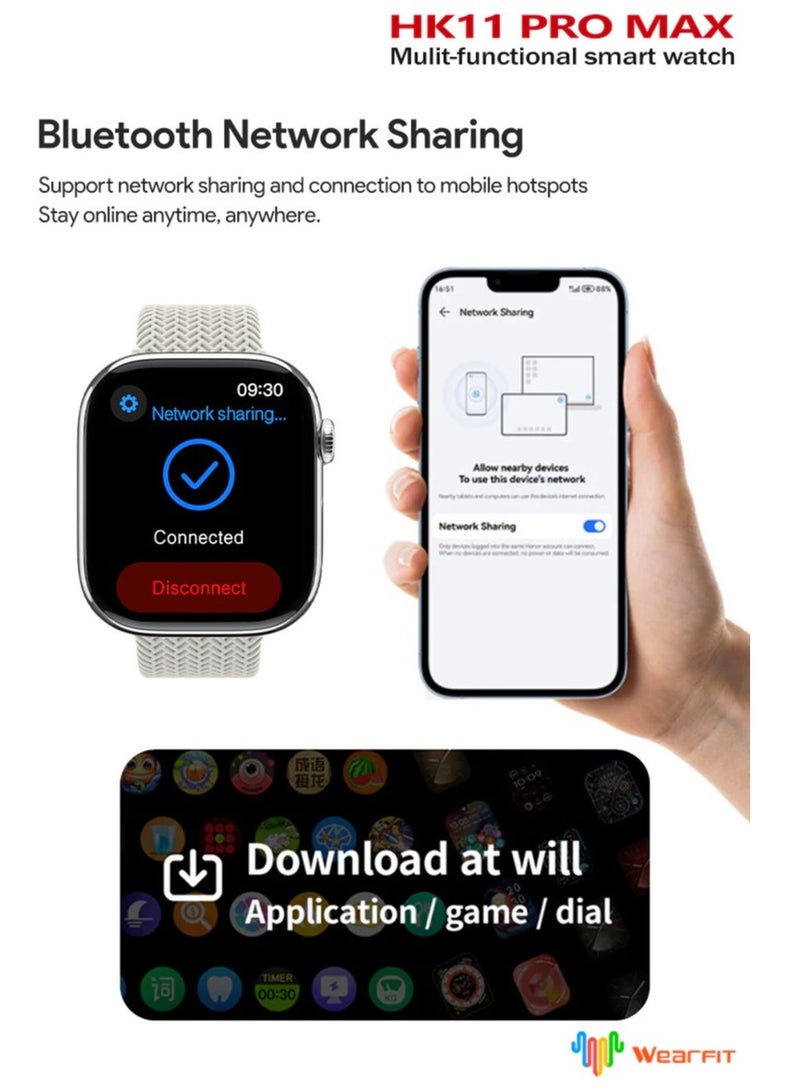 HK11 PRO MAX Waterproof  Smart Watch 2.02" AMOLED Display - Image 5