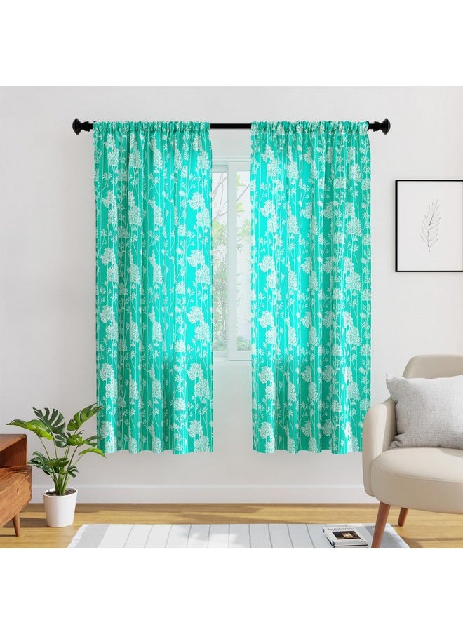 Encasa XO Window Curtain 6 ft Set of 2, Polyester Printed with Rod Pocket, Tie Back, Light-Filtering, Semi Sheer/Transparent Curtains- Kitchen, Bedroom, Living Room (140x183 cm), Blotch Teal - pzsku/ZD7AB13DF818AEB49CE1AZ/45/_/1738305796/f4be4169-5f31-47bd-a598-014d5828f1f6