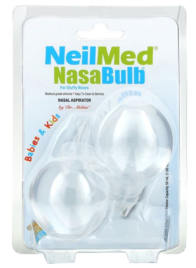 NeilMed - Babies & Kids NasaBulb Nasal Aspirator 2 Aspirators 1.69 oz (50 ml) Each - Image 1