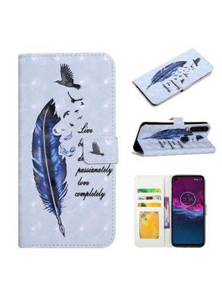 Case Cover For For Motorola Moto P40 Power Oil Embossed 3D Drawing Leather Phone Case(Blue Feather) - pzsku/ZD7AB20D1F3D397E62F73Z/45/_/1709823360/d35ab6d4-ae34-4cd4-aabf-5ff5501acecd