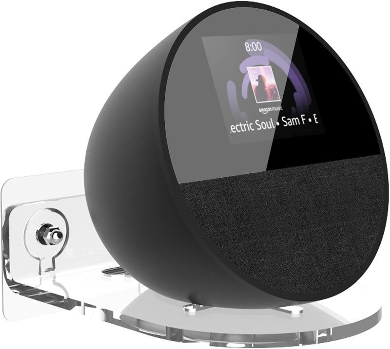 Alloery Universal Wall Speaker Mount for Echo Spot, Surround Sound Holder Bracket Compatible with Echo 4th Gen Dot 4th 5th Gen Echo Pop Home Mini and Sonos Era100 Small Speaker(Transparent) - Image 2