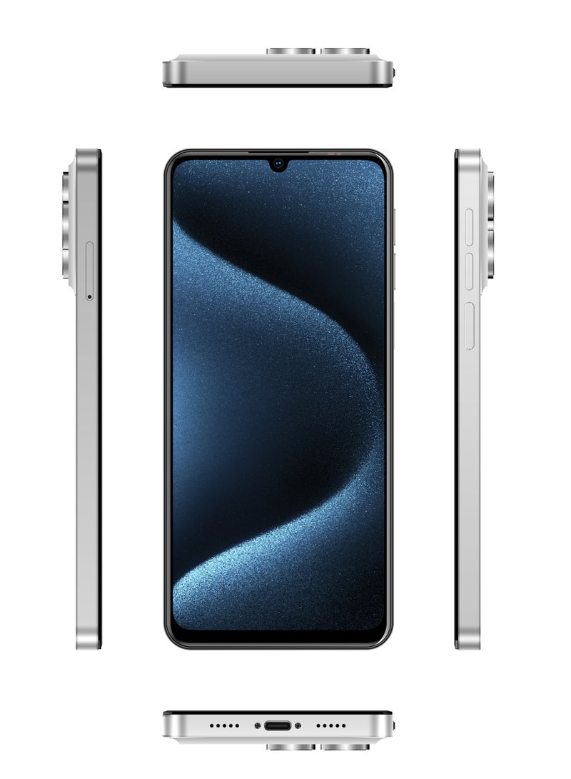 C idea C17 Pro Max Android Smartphone 6.8 Inch HD Display, 6GB RAM, 64GB Storage, 13MP + 5MP Camera, Face Unlock, 5800mAh Battery, Dual SIM Mobile Phone - White - Image 2