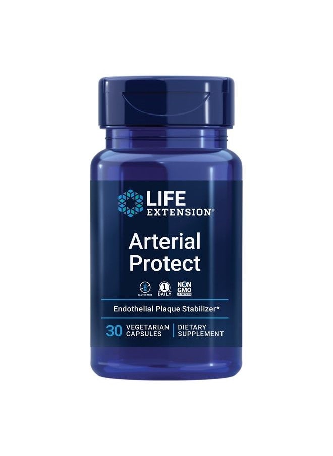 Life Extension - Arterial Protect - Gotu Kola and Pycnogenol French Maritime Pine Bark Extracts - Non-GMO, Gluten-Free - 30 Vegetarian Capsules - Image 1