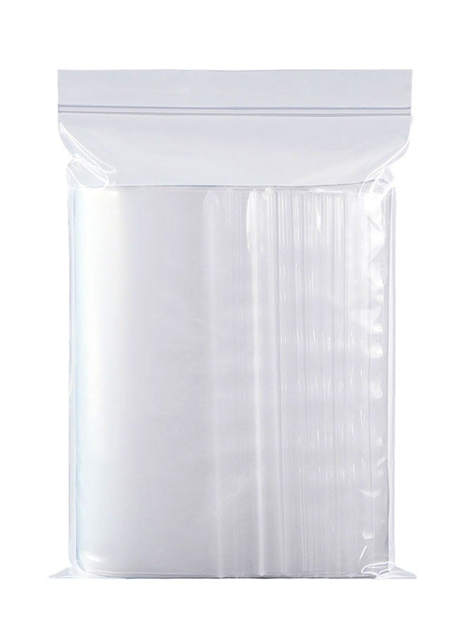 HAWAWA Clear Plastic Reclosable Zip Bags 28x38.5cm (100 count), Poly Baggies with Resealable Zip Top Lock for Small Business Storage, Packaging & Shipping - Image 1