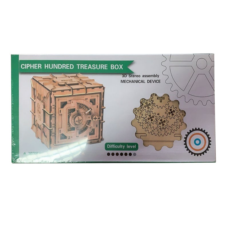 3D Wooden Puzzle Password Box Mechanical Model Kit DIY Self-assembly Crafts Building Set Desk Decoration Educational Christmas Birthday Holiday Gift for Children Students Girls Boys Teens Adults - Image 3