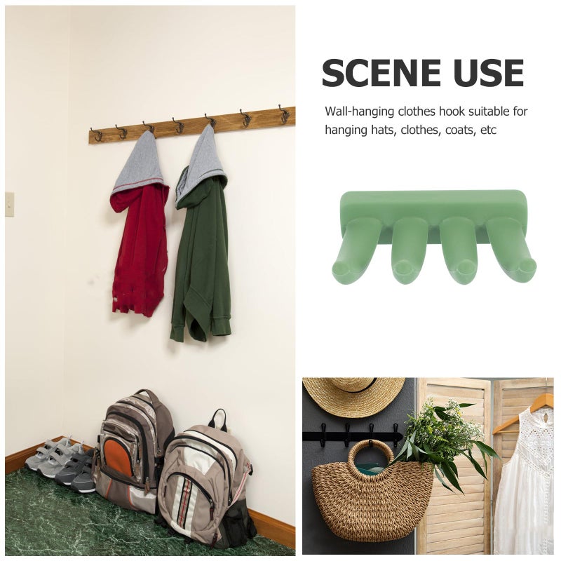 Silicone No Drill Wall Hooks Heavy Duty Adhesive For Towel Coat Kitchen Bathroom - Image 5