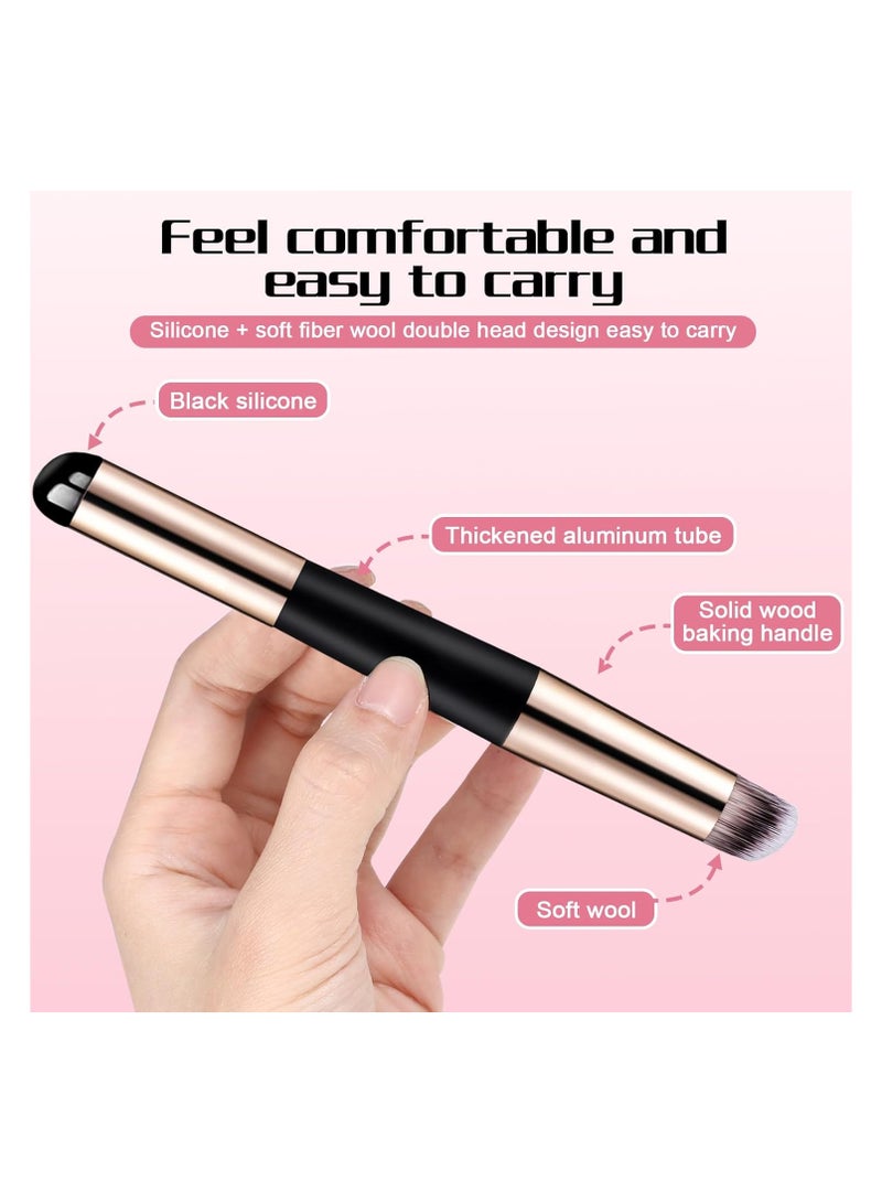 Goolsky Silicone Lip Applicator 2 in 1 Double Head Silicone Lip Brush with Cover, Lip Balm Applicator Lipstick Brush Applicator Reusable Smudge Makeup Brush for Lip Balm, Lip Gloss, Manicure, Concealer - Image 3