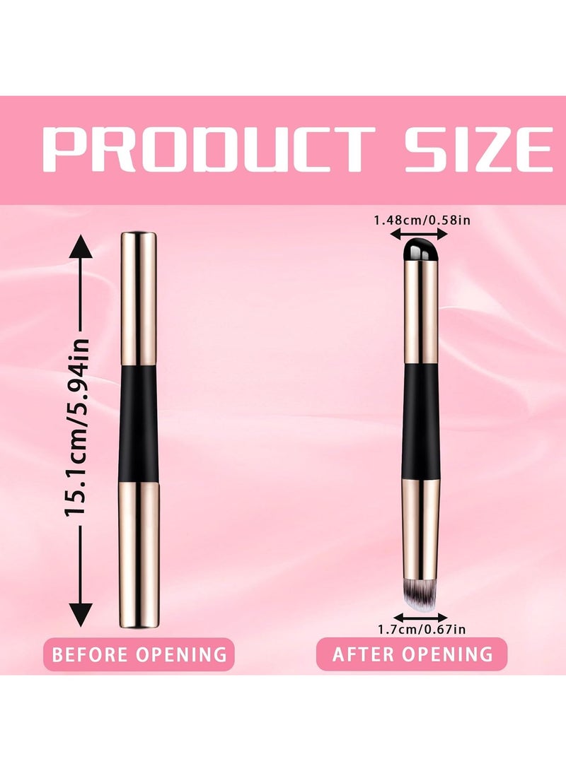 Goolsky Silicone Lip Applicator 2 in 1 Double Head Silicone Lip Brush with Cover, Lip Balm Applicator Lipstick Brush Applicator Reusable Smudge Makeup Brush for Lip Balm, Lip Gloss, Manicure, Concealer - Image 4