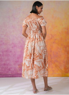 sanskrutihomes Floral Print Fit and Flare Midi Dress by Styli  - Image 2