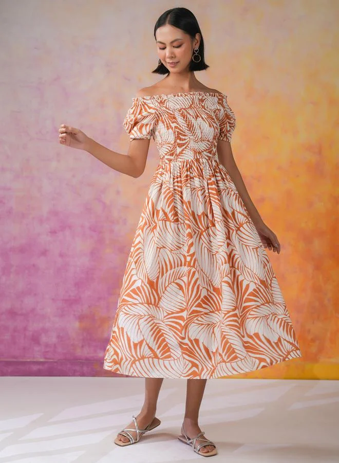 sanskrutihomes Tropical Print Dress