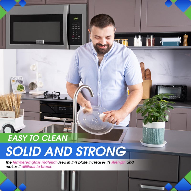 Bagean Microwave Plate Replacement 10.6 Inch for WB48X21336 Microwave Oven Turntable Plate - GE Replacement Microwave Glass Plate Fits Many Brands Plates - Rotating Dish Tray For Better Reheating and Cooking - Image 4