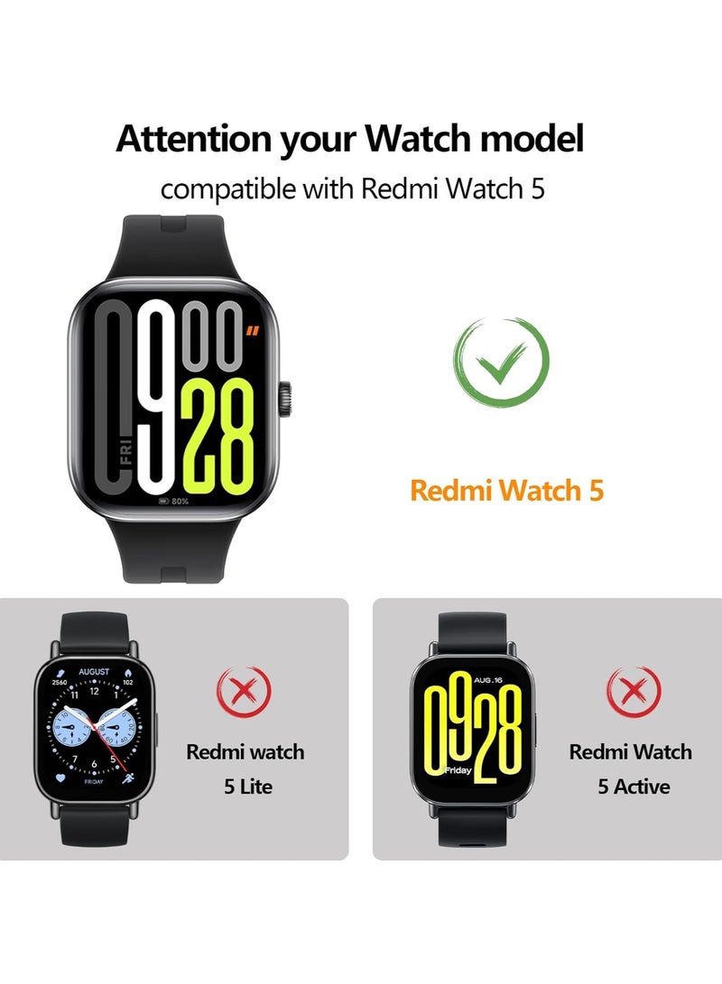HablTech 3 Pcs Screen Protectors for RedMi Watch 5 Ultra-HD Full Coverage Screen Protector Film  - Image 2