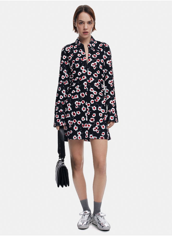 DESIGUAL - Short floral shirt dress - Image 1