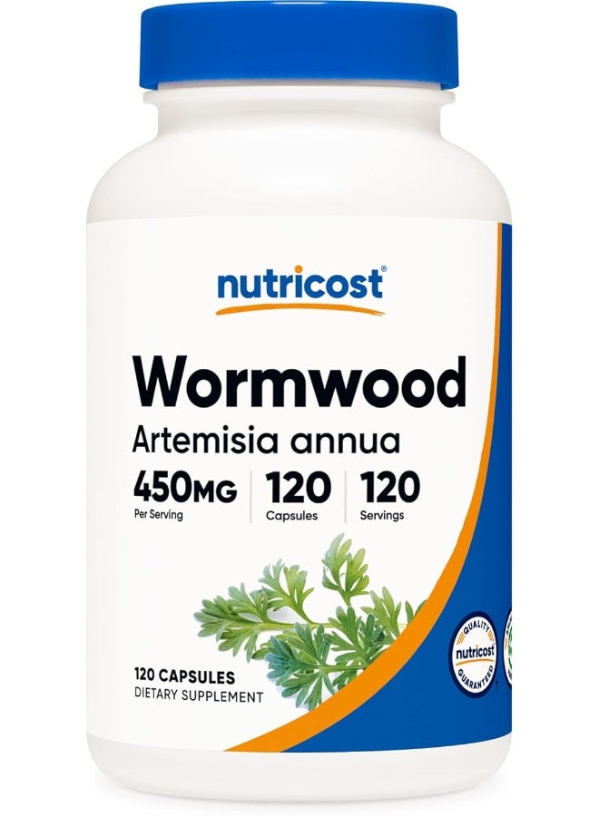 Nutricost Wormwood Capsules 450mg 120 Capsules - Vegetarian Caps, Gluten Free and Non-GMO - Image 1