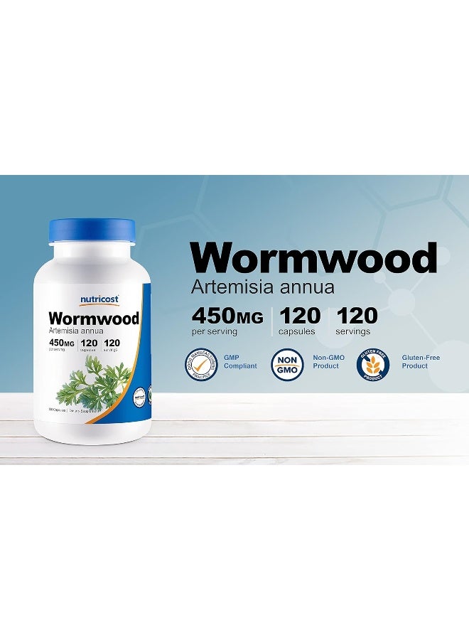 Nutricost Wormwood Capsules 450mg 120 Capsules - Vegetarian Caps, Gluten Free and Non-GMO - Image 3