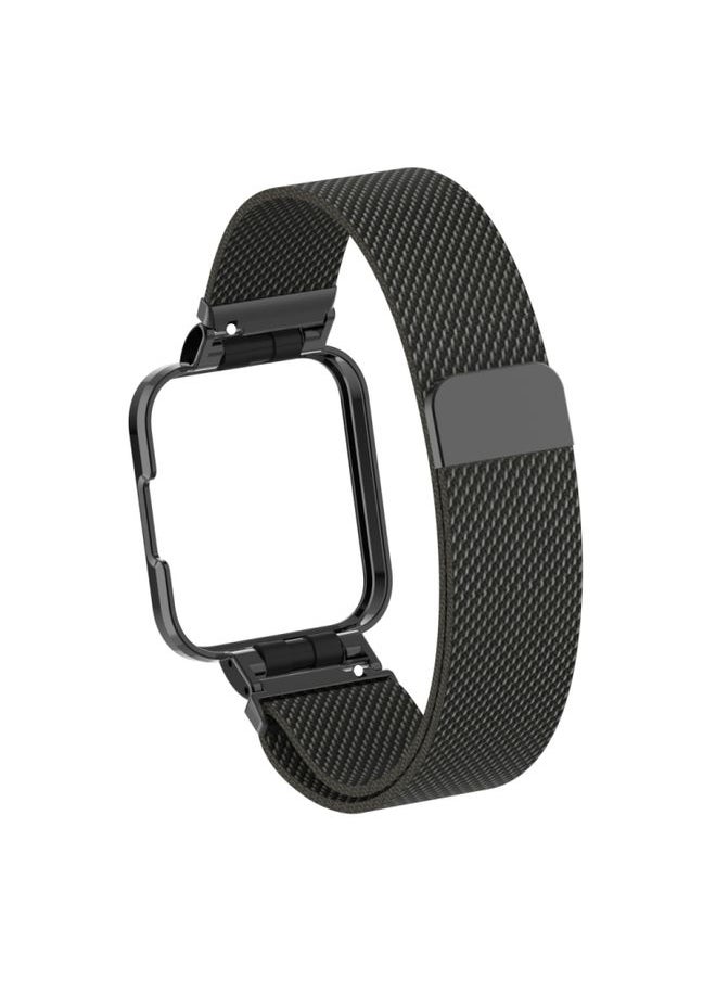 Generic - Replacement Strap For Xiaomi Redmi Watch 2 Milanese Magnetic Metal Watchband Black - Image 1