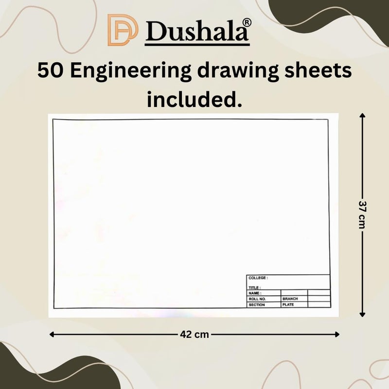 DUSHALA 50 A2 Size Engineering Drawing Sheets for Engineering Drawing/Architectural Drawing/Professional Drawings (50) - Image 2