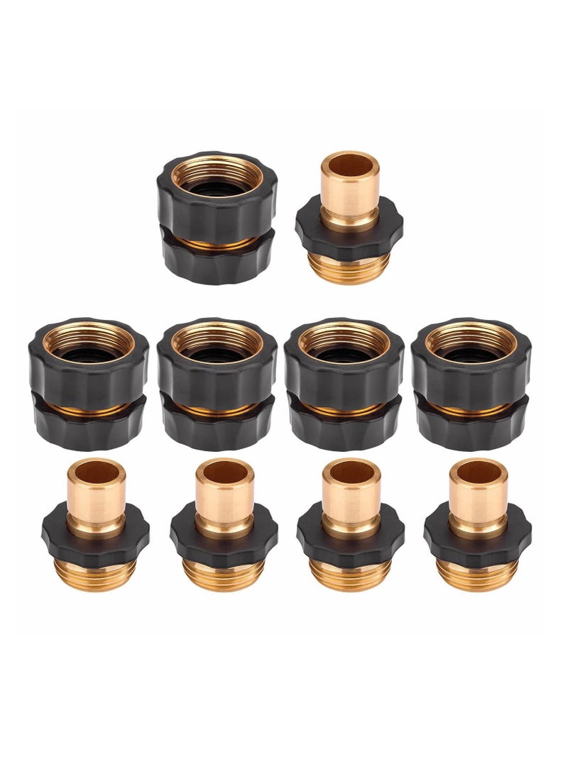 Y&D Garden Hose Quick Connect, 3/4 Inch Disconnect Water Fittings Connector Fitting Male and Female Release Attachment (5 Set 10PCS)  - Image 1