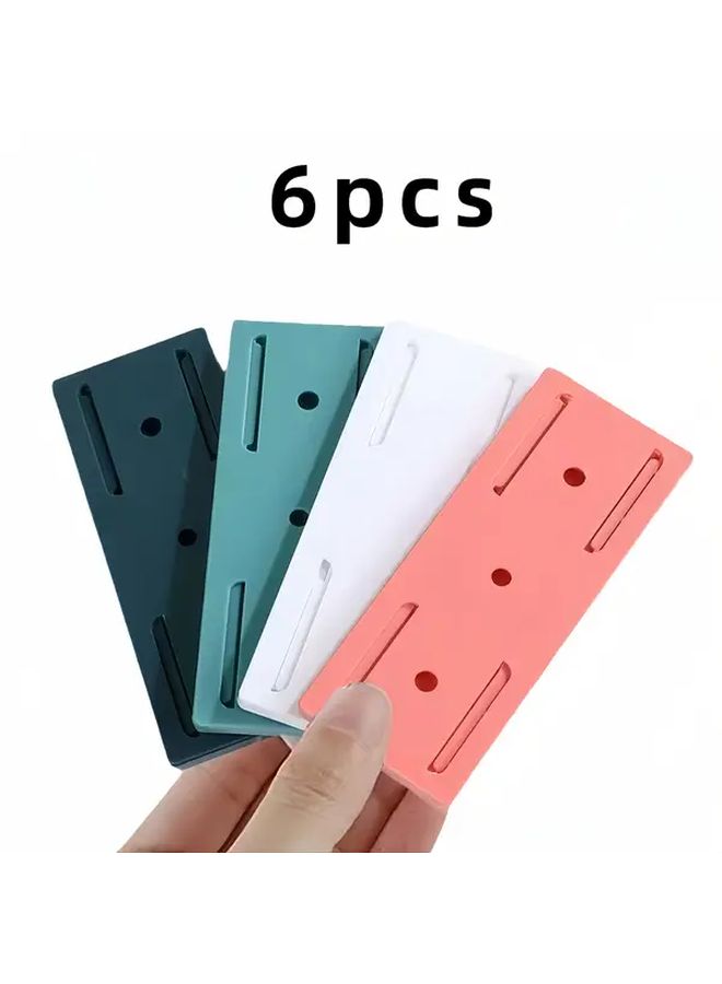 6pcs Self Adhesive Cable Clips No Drill Wall Mounting Thickened Adhesive Home Office White Utility Hooks - Image 2