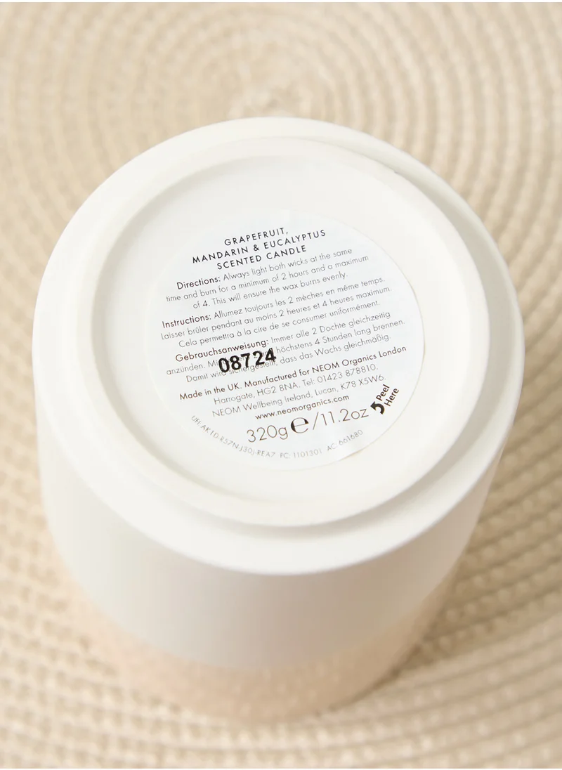NEOM Organics Grapefruit Mandarin & Eucalyptus 2 Wick Scented Candle 320G
