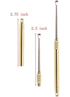 ONLYKXY Ear Wax Removal Tool, Folding Type Titanium Alloy Ear-Pick Cleaner Portable Ear Wax Removal Tools Ear Spoon Attached A Key Ring  - Image 2