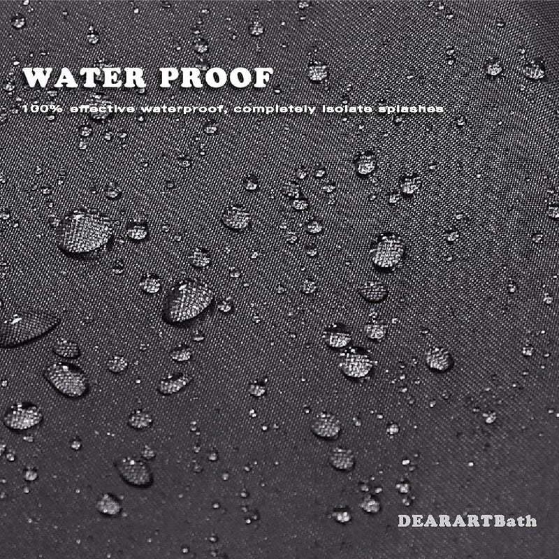 DEARART Bath Dark Grey Shower Curtain Liner for Bathroom, 180cm(L)*150cm(W) Fabric Shower Curtain Set with Grommet and Hooks, Mildrew Resistant 100% Waterproof Easy Care Machine Washable - Image 4
