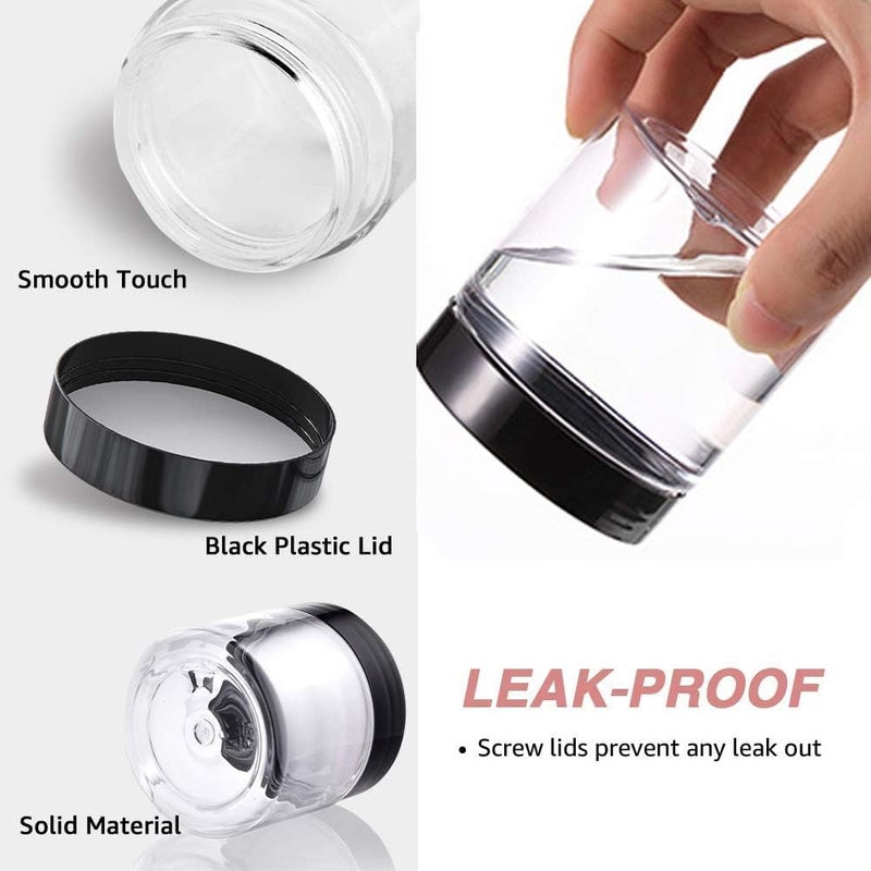 AMORIX 12 Pack 4 oz Small Plastic Containers with Lids+12 Pack 20g/20ml Cosmetic Sample Jar - for Lip Scrub, Body Butters, Cream, Slime, Craft Storage - Image 3