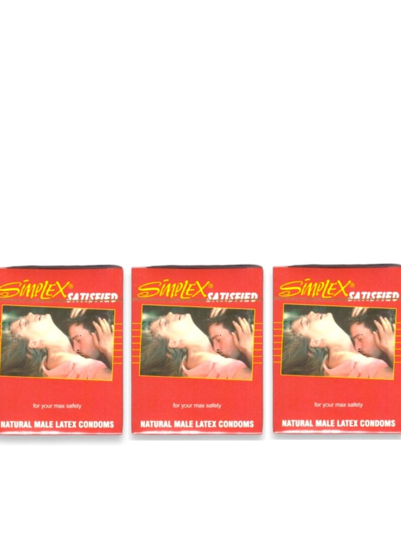 Simplex 3PACKS OF 3PIECES CONDOM SET OF SIMPLEX SATISFIED - Image 1