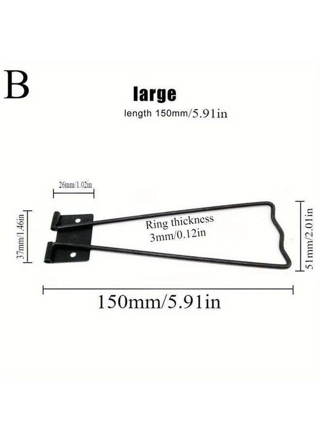 5pcs Black Silver Iron Brackets For Studio Photo Backdrops Crystal Display Table Angled Support Model B - Image 1