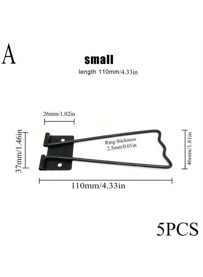 5pcs Black Silver Iron Brackets For Studio Photo Backdrops Crystal Display Table Angled Support Model B - Image 3