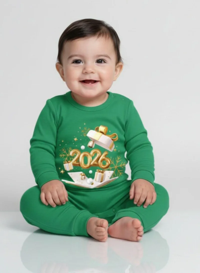 بيبي كلو Soft, breathable cotton romper for your baby’s first New Year.