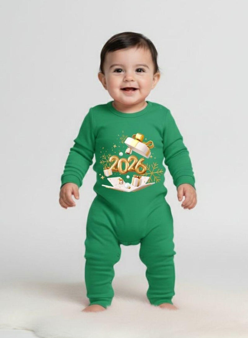 بيبي كلو رومبر أطفال أخضر للعام الجديد - Image 3