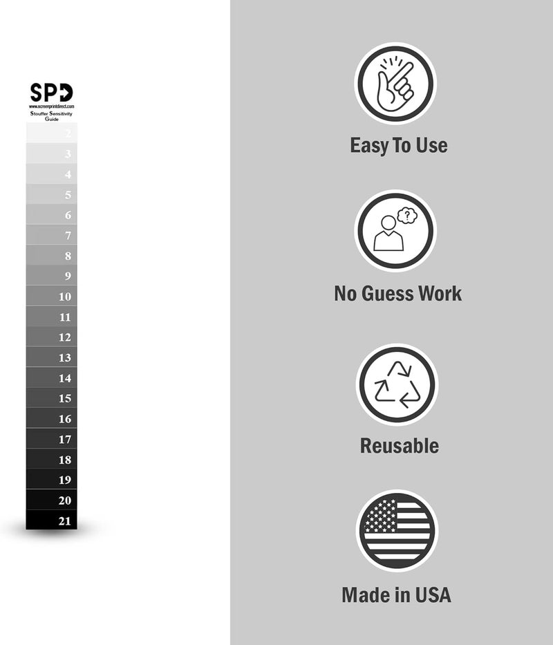 Screen Print Direct 21 Step Wedge Calculator - Stouffer Dial-in Exposure Calculator for Emulsion & Screens, Supplies - Image 3