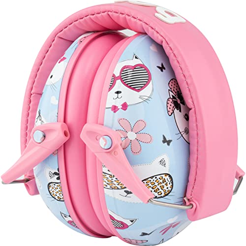 Snug Kids Earmuffs – Noise Reduction for Toddlers & Children – Adjustable, Lightweight, Foldable, Soft & Comfortable - Kitty - Image 2