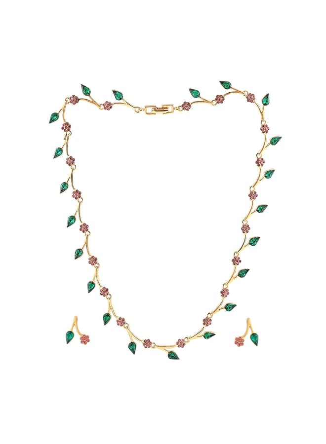 erorex Jewelery Sets For Women Gold Plated Bridal Necklace Jewelery Set With Earrings - Image 1