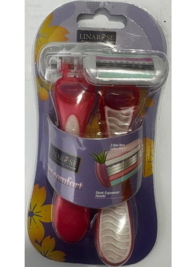 لينا روز مكينة حلاقة ليناروز ميني ترفل بصبار سوبر كومفورت قطعتين - Image 1